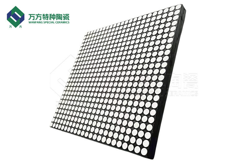 Impact resistant and wear-resistant ceramic rubber composite plate