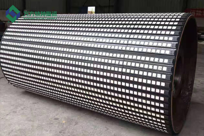 Impact resistant and wear-resistant ceramic rubber drum